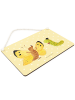 Mr. & Mrs. Panda Schild Raupe Schmetterling ohne Spruch in Gelb Pastell