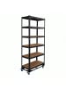 relaxdays Schwerlastregal in Schwarz - (B)90 x (H)209 x (T)40 cm