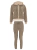 Tom Barron Trainingsanzug Women Regular Tracksuit With Zipper Top And Emboidery Design in braun
