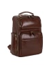 Leonhard Heyden Cambridge Rucksack Leder 42 cm Laptopfach rotbraun
