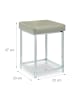 relaxdays Sitzhocker in Grau - (B)33 x (H)47 x (T)33 cm