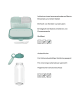 Mepal 2er Set Lunchset (Flasche mit Klappdeckel) Campus 600 ml + 750 ml in Cool Mint