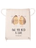 Mr. & Mrs. Panda gym rucksack Eulen Liebe mit Spruch in Creme