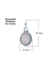 mantraroma 925er Silber - Ketten (L) 21 x (B) 24 mm mit Rosenquarz