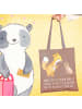 Mr. & Mrs. Panda Shopper Danke Hundesitter mit Spruch in Braun Pastell
