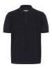BLEND Kurzarm Strickpoloshirt Polokragen Modisch in Schwarz