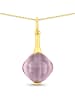 Rafaela Donata Kette mit Anhänger Sterling Silber gelbvergoldet Amethyst rosa in gelbgold