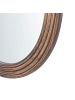 Beliani Wandspiegel BANNE in Braun - (W) 80 x (H) 80 x (L) 3 cm