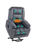 HOMCOM Fernsehsessel mit Aufstehhilfe-85L x 94B x 107H cm-Grau