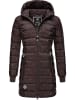 ragwear Steppjacke Tiasa Long in Dark Choco