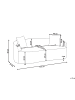 Beliani 3-tlg 2-Sitzer Sofa AMAL in Grau