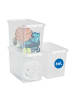 SmartStore 3er-Set Aufbewahrungsbox Classic Transparent 66L