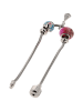 IZIA Women Bracelet With Barrel Clasp in Silver Pink