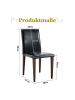 ABRIHOME Esszimmerstuhl in Walnuss mit goldenen Beinen 4er Set