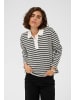 Kaffe Poloshirt KAmiala Regular fit in Chalk With Black Deep stripe
