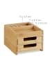 relaxdays Schreibtisch Organizer in Natur - (B)12,5 x (H)9,5 x (T)15 cm