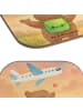 Mr. & Mrs. Panda Bierdeckel Bär Flugzeug Design ohne Spruch in Weiß