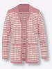Sieh an! Strickjacke in altrosa-champagner-gemustert