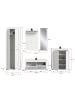 ebuy24 Garderobenmöbelset Jam (5-teilig) Weiß 285 x 35 cm