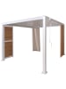 MCW Pergola P65 mit 1x Lamellenwand und 2x Seitenwand, Weiß