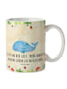 Mr. & Mrs. Panda Keramiktasse Wal Konfetti mit Spruch in Naturpapier