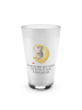 Mr. & Mrs. Panda Latte Macchiato Glas Pinguin Mond mit Spruch in Transparent