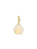 Thomas Sabo Charm-Anhänger Hundepfote Mit Weißer Kaltemaille in gold, weiß