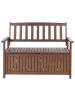 Beliani Gartenbank SOVANA in Braun - (W) 120 x (H) 91 x (L) 60 cm