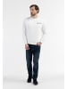 DreiMaster Herren Sweatshirt Mit Rundhals in Weiss