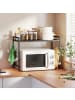 HOMCOM Mikrowellenregal in Schwarz 64L x 32B x 47,5H cm