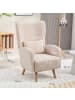 HOMCOM Sessel in Beige 77L x 72B x 106H cm