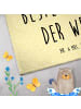 Mr. & Mrs. Panda Gästehandtuch Koala Familie zwei mit Spruch in Gelb Pastell