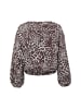 MARC CAIN SPORTS  Blusenshirt in aubergine weiß - 0001