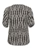 KAFFE curve Kurzarm-Bluse KCsanna in Small Black Rope Print