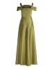 Vera Mont Abendkleid schulterfrei in Shiny Olive