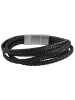 Adeliás Unisex Armband – Lederarmband aus Leder 22 cm in schwarz
