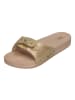 Scholl Pantoletten PESCURA FLAT FLEX in goldfarben