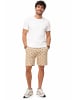 behype Chinoshorts - Kurze Hose mit Palmenmuster & Gürtel im Regular-Fit in Beige
