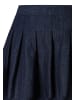 More & More kurzer, ausgestellter Jeans-Faltenrock in rinse wash denim dark blue