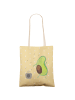 Mr. & Mrs. Panda Shopper-Tasche Avocado Tanzen ohne Spruch in Gelb Pastell
