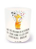 Mr. & Mrs. Panda Teelichthalter Glas Fuchs Borderline mit Spruch in Transparent