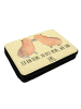 Mr. & Mrs. Panda Federmappe Capybara Liebe mit Spruch in Gelb Pastell
