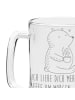 Mr. & Mrs. Panda Bierkrug Bär Morgenkaffee mit Spruch in Transparent