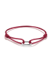 Thomas Sabo Textilarmband Rot Connect in silberfarben, burgund