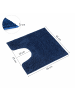 WohnDirect Badematte mit WC Ausschnitt PARIS in Dunkelblau