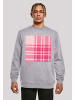 F4NT4STIC Sweatshirt Karo Pink in grau meliert