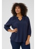 KAFFE curve Langarm-Bluse KClean Regular fit in Midnight Marine