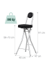 relaxdays Stehhilfe in Schwarz/ Silber - (B)45 x (H)91 x (T)47 cm