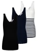 Felix Hardy Tops in Schwarz-Navy-Ecru