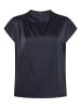 Zero  Satinbluse mit Stehkragen in Deep Sky